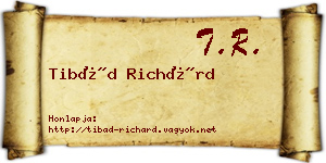 Tibád Richárd névjegykártya