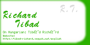 richard tibad business card
